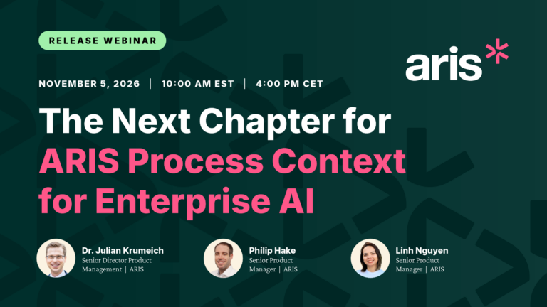 Release Webinar: The Next Chapter for ARIS Process Context for Enterprise AI